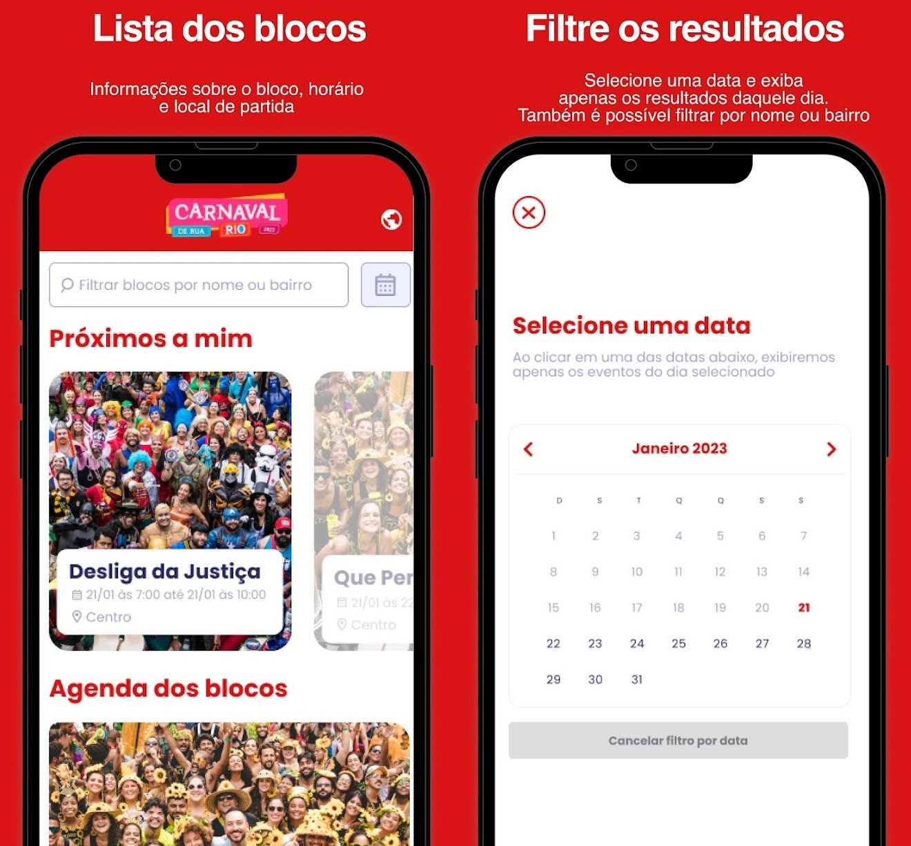 Partiu Bloquimmm é um aplicativo para informar sobre blocos durante o carnaval do Rio de Janeiro