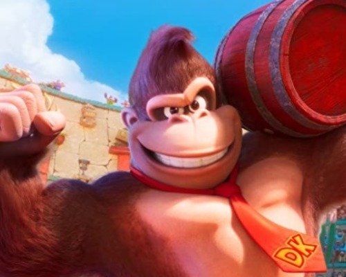 Donkey Kong e os característicos barris vermelhos do jogo