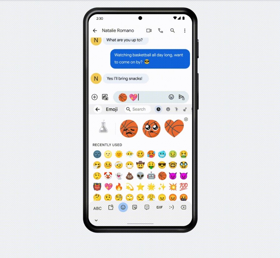 Emoji Kitchen com mais opções de combinações
