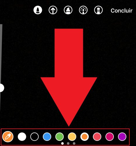 É possível escolher qualquer uma das cores para utilizar como plano de fundo