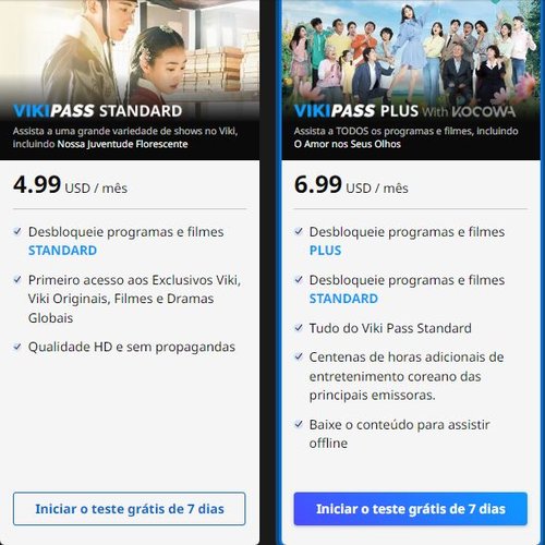 Atualmente, o Rakuten Viki conta com dois planos pagos; confira os detalhes de cada um!