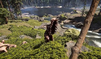 Meus primeiros minutos no The Forest, um jogo que ensina a