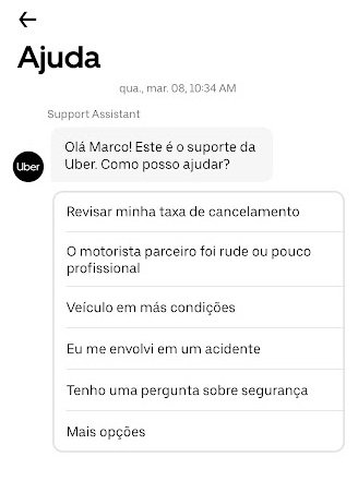 Como pedir reembolso no Uber