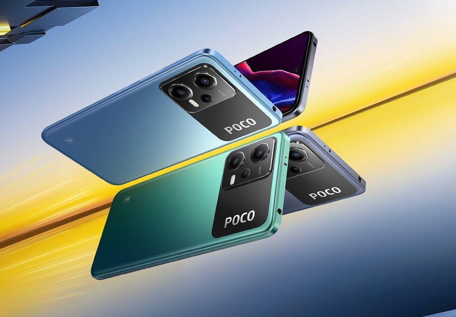 Poco X5 5G tem três opções de cores.