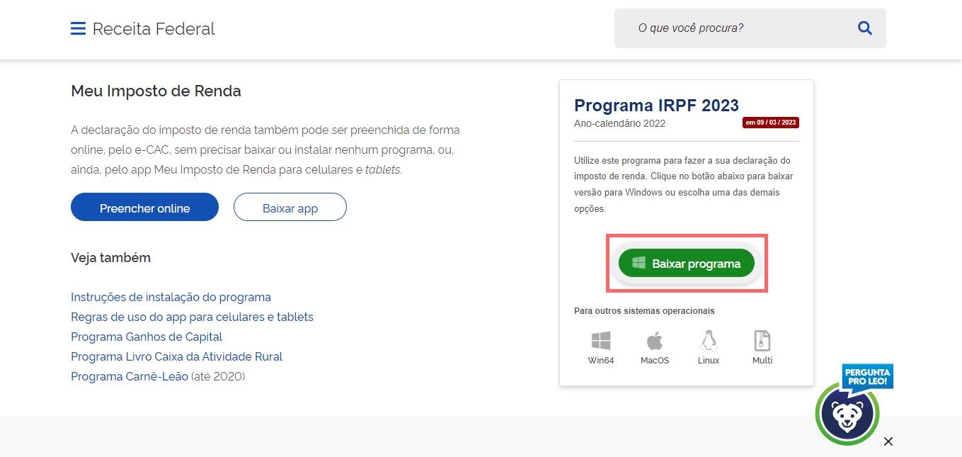 IRPF 2023: como baixar programa para declarar Imposto de Renda