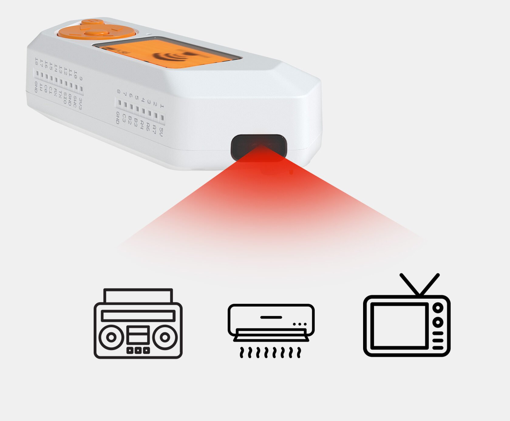 Uma das funções do Flipper Zero é testar aparelhos com sinais infravermelhos.