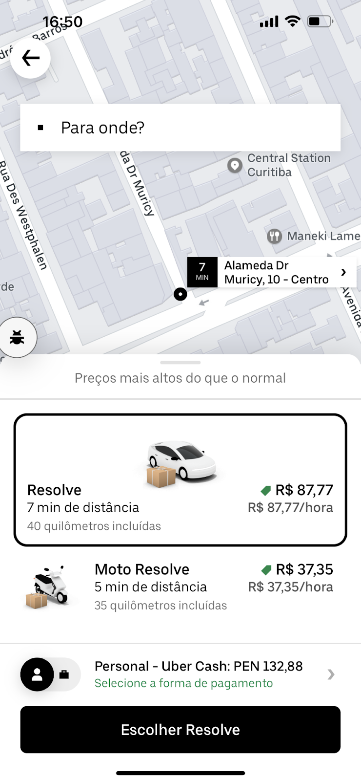 Nova solução da Uber realiza cobrança por hora para realização de atividades. (Fonte: Uber/Divulgação)