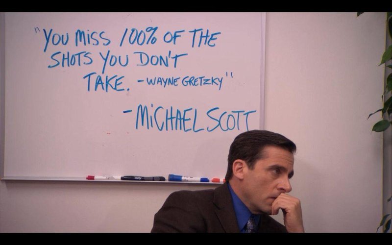 Quem foi mais sábio? Wayne Gretzky ou Michael Scott? Só o tempo dirá!