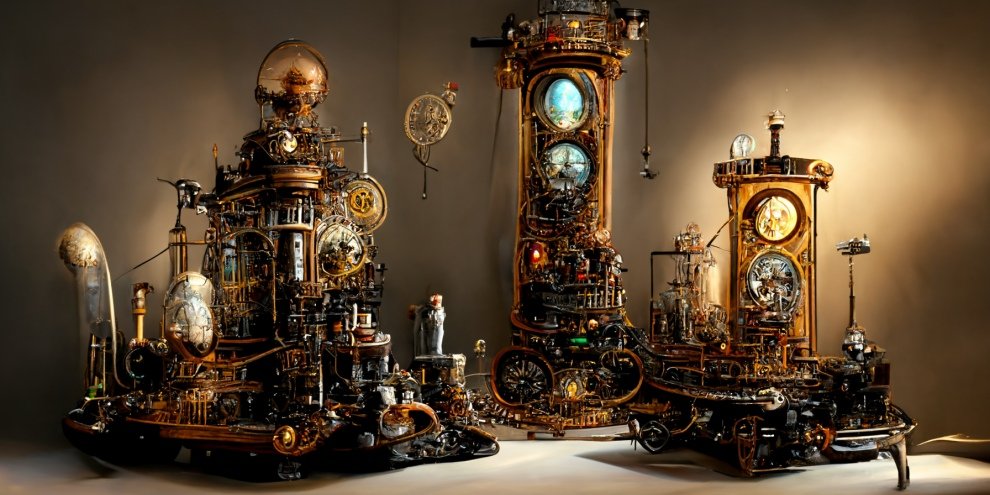 Máquina do tempo criada no Midjourney. (Fonte: Midjourney/Reprodução)