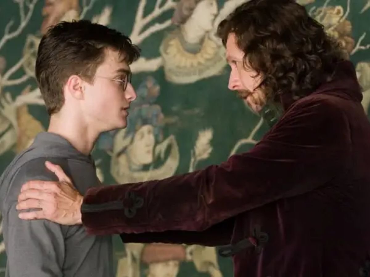 Harry Potter e Sirius Black em Harry Potter e a Ordem da Fênix (2007).