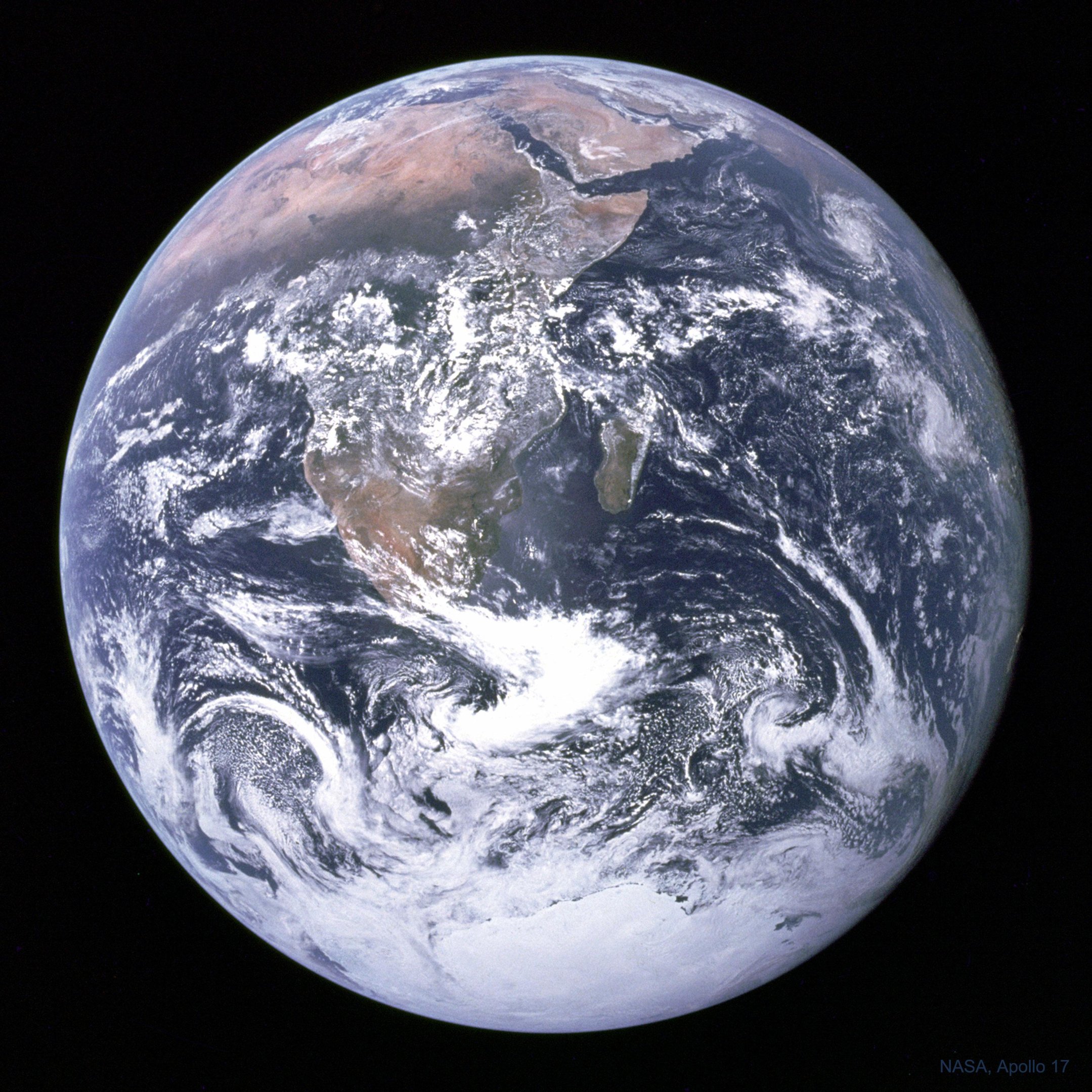 O planeta Terra visto do espaço