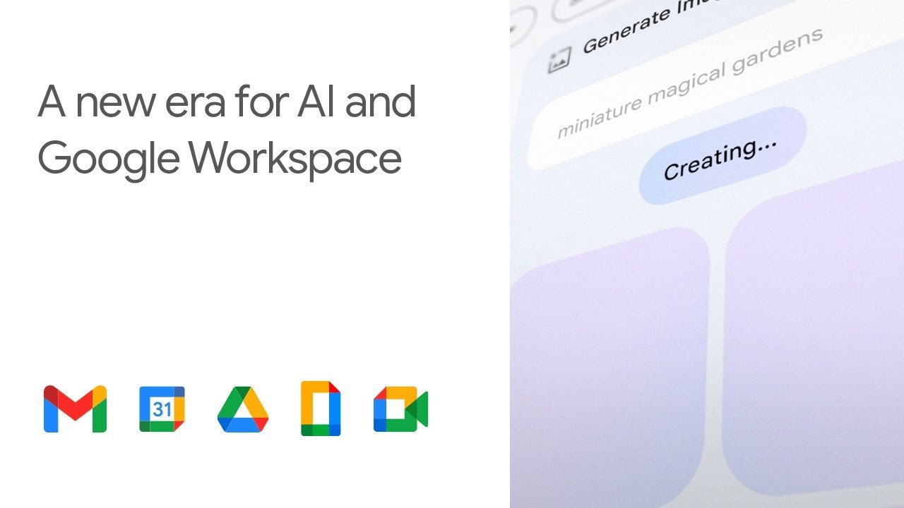 Google Workspace terá ferramentas de IA generativa em breve.