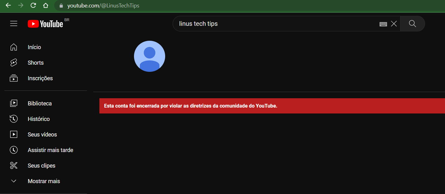 Minha conta foi encerrada mas não sei o motivo - Comunidade