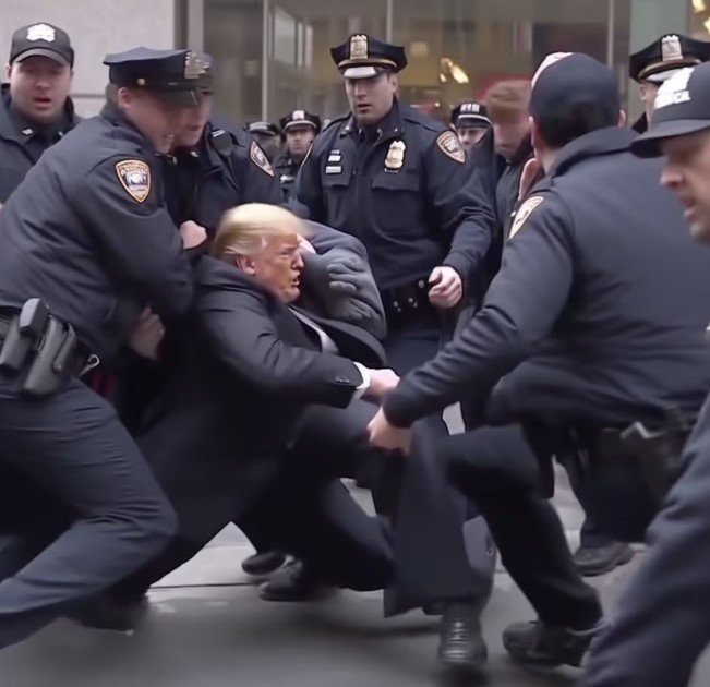 Trump sendo preso