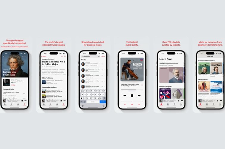 Apple Music Classic possui o maior catálogo de música clássica do mundo.