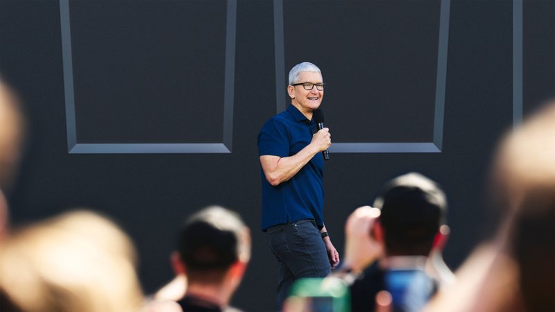 Tim Cook, CEO da Apple, durante o WWDC22.