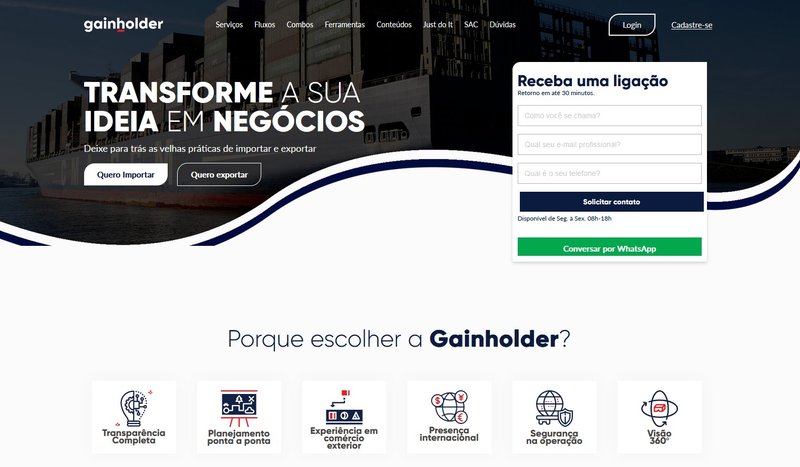 No site da Gainholer é possível fazer relatórios em cima da simulação de taxas