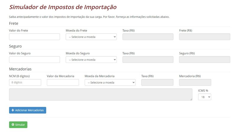 No ILS Cargo é possível também fazer uma simulação diretamente com uma pessoa responsável