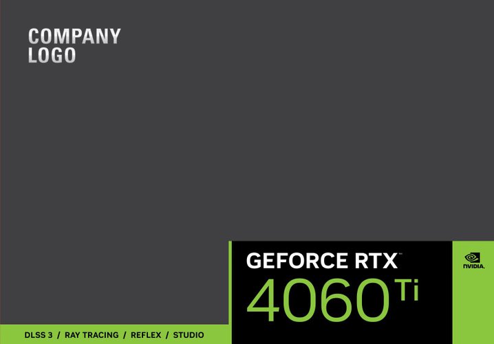 Suposto modelo para pacotes GeForce RTX 4060 Ti, mais um indício de que os preparativos de lançamento começaram