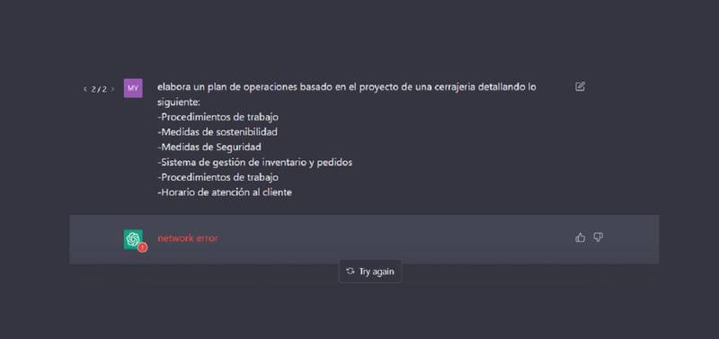 O ChatGPT também pode sofrer com problemas de conexão à internet