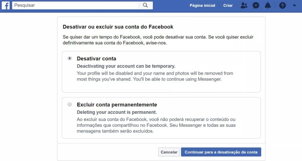 Facebook entrar página inicial