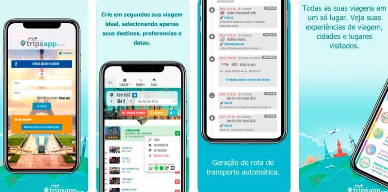 O TripsApp ajuda a organizar o roteiro da sua viagem