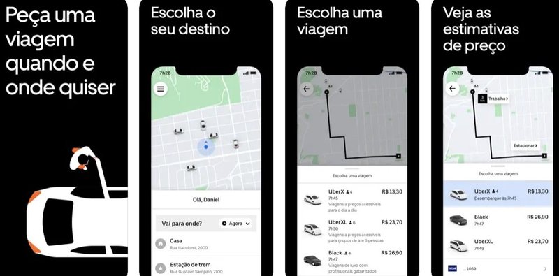 O Uber pode ser utilizado também em outros países