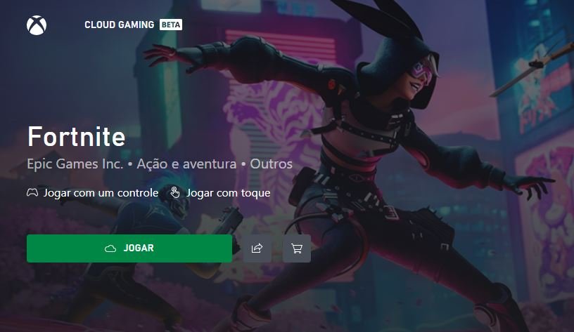 Fortnite disponível em IOS graças ao Xbox Cloud Gaming