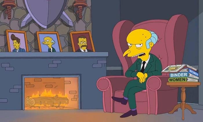 Mr. Burns é o segundo personagem mais rico do mundo.
