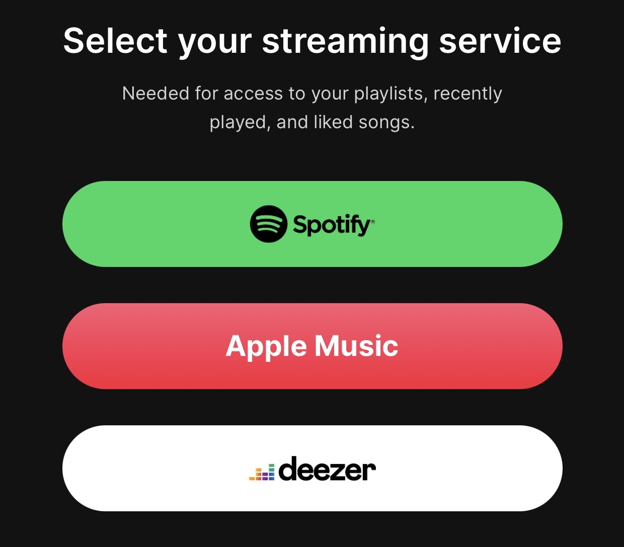 O Kiwi conta com suporte para o Spotify, Apple Music e Deezer