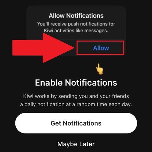 É importante autorizar o envio das notificações para que você possa ser alertado para postar no Kiwi