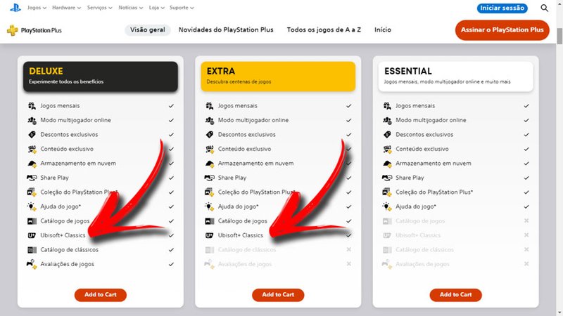 Ubisoft+ Classics está incluído nos planos Extra e Deluxe da PS Plus