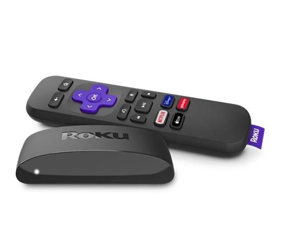 O Roku Express acompanha um controle remoto com atalhos para alguns streamings.