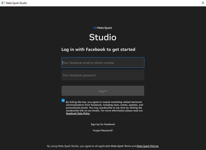 É preciso ter uma conta no Facebook para a criação do filtro no app