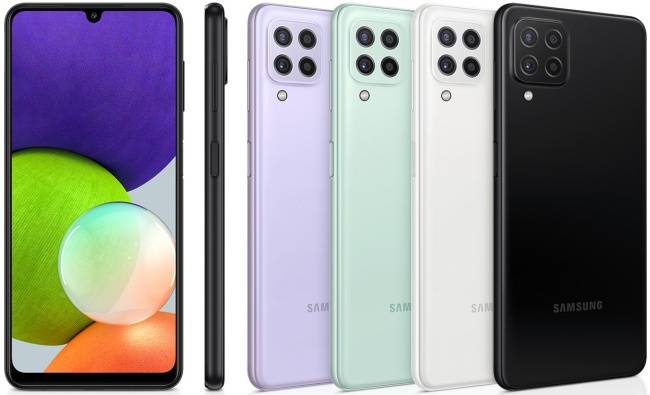 O Galaxy A22 é uma das opções de celular barato Samsung.