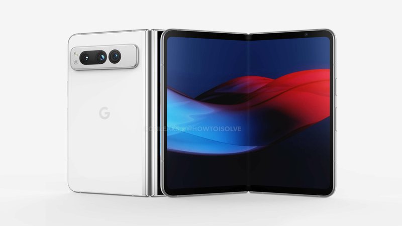 Imagem de renderização do Google Pixel Fold.