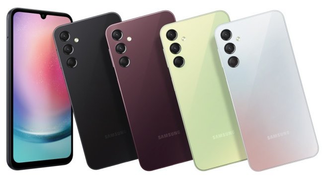 O Galaxy A24 tem visual parecido com o do Galaxy S23.