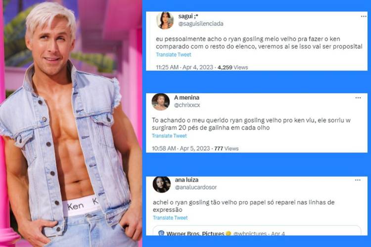 Ryan Gosling é "culpado" pelo tribunal da internet por ser velho demais.