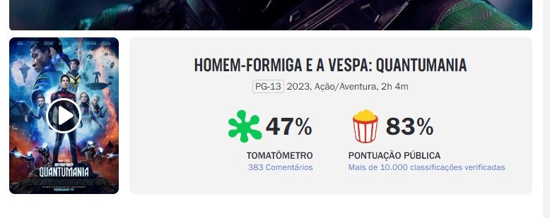 Homem-Formiga 3 tem uma das piores notas do MCU no Rotten Tomatoes