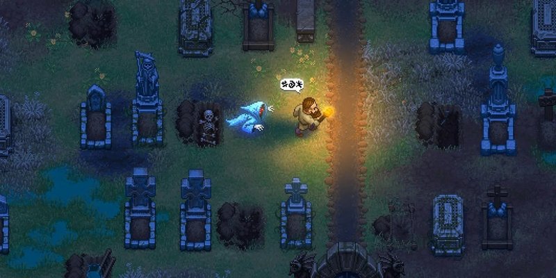 Além da jardinagem, Graveyard Keeper tem combates bem legais e desafiadores - Imagem/Reprodução: Graveyard Keeper