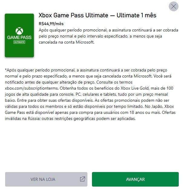 Há diversas formas de pagar a sua assinatura do Xbox Game Pass