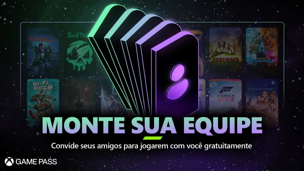 Campanha Monte Sua Equipe permite convidar amigos para período grátis do serviço Xbox Game Pass