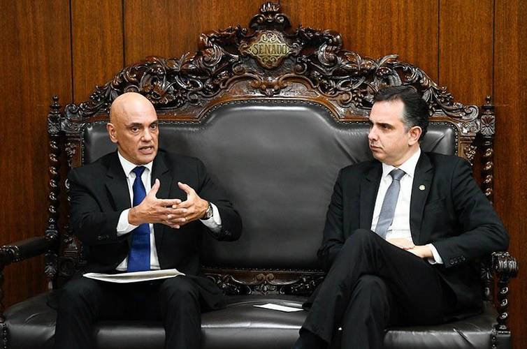 O ministro do STF, Alexandre de Moraes, enviou sugestões para o PL da Fake News durante votação no Senado. (Fonte: Marcos Oliveira/Agência Senado/Divulgação)