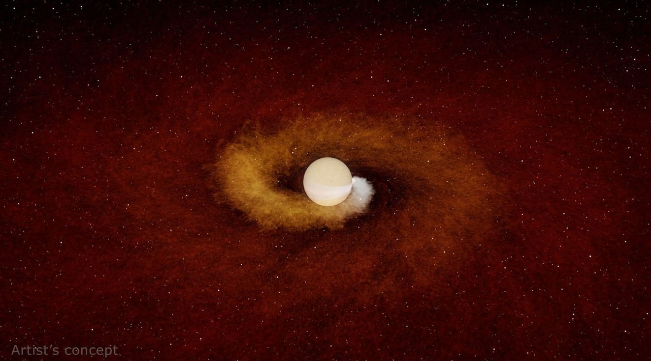 Os astrônomos já haviam identificado estrelas gigantes vermelhas engolindo planetas, contudo, um fenômeno desse tipo não havia sido observado diretamente até agora.