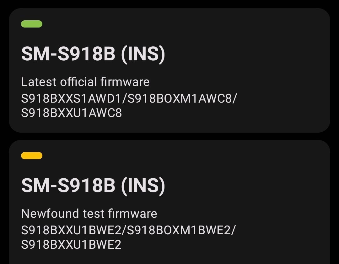 Novos firmwares de testes para a série Galaxy S23 foram vistos nos servidores da Samsung.