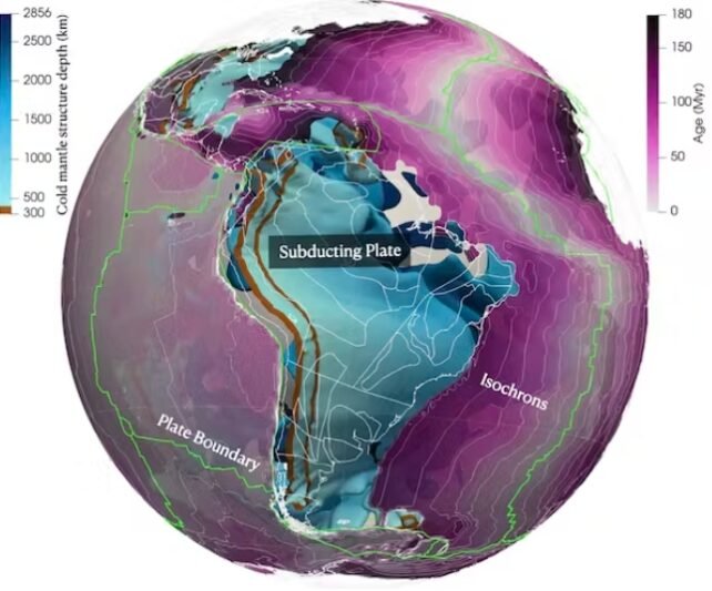 O modelo de estudo criado pelos cientistas mostra erupções na África, Brasil, Rússia, Estados Unidos e Canadá.