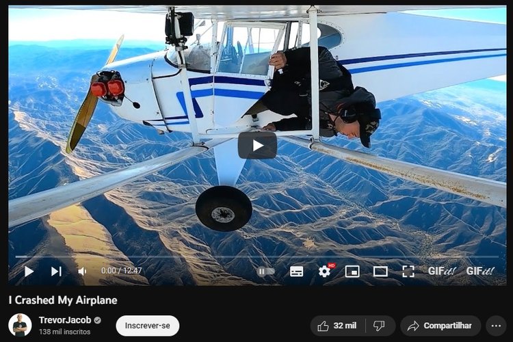 O vídeo original, que ainda está no ar.
