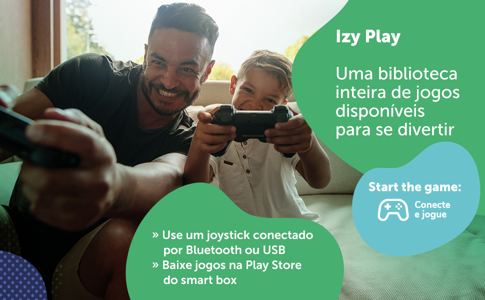 IZY Play possibilita jogar games mobile na TV e com controles de videogames.