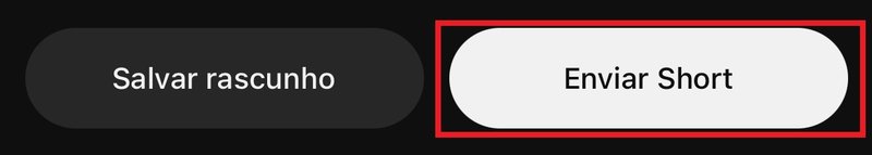 Depois de fazer todas as edições, basta apertar em "Enviar Short" para publicar seu conteúdo