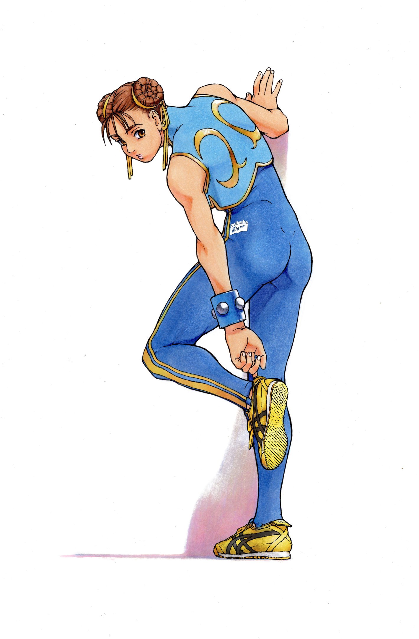 A única vez que Chun-Li na versão da série Alpha usou um tênis que não um Adidas